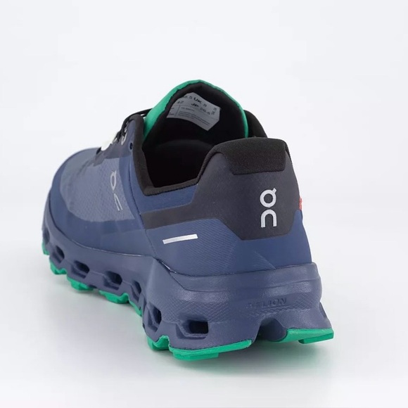 On Cloudvista CloudTrax Waterproof Trail Running Shoes Metal Denim 74.98277 12.5 - Picture 2 of 12